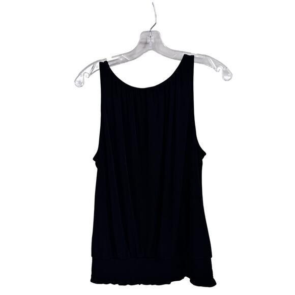 Ann Taylor Factory Black Sleeveless Scoop Neck Elastic Waist Tank Womens XS - Picture 2 of 6